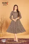 Zinal By Deecee Flared Rayon Printed Kurtis Wholesale Market In Surat
